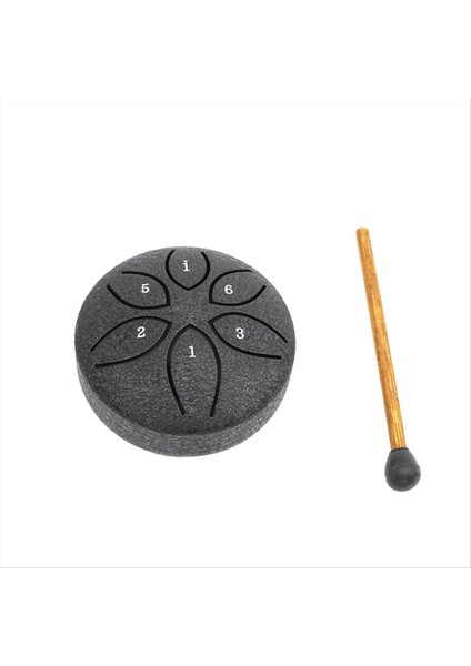 3 Inç 6 Tonlu Çelik Dil Davul Mini El Tava Davulları Davullu Perküsyon Müzik Aletleri Davul Siyah (Yurt Dışından)