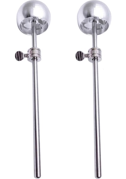 2pcs Bas Davul Pedal Çırpıcı Alüminyum Alaşım Çekiç Kafa Perküsyon Enstrümanı Aksesuar Parçaları, Gümüş (Yurt Dışından)