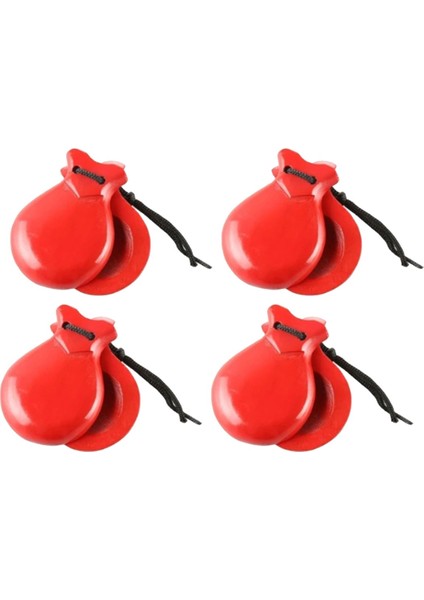 4pcs Ispanyol Castanets Geleneksel Flamenko Castetets Ahşap El Perküsyon Castanets Müzik Enstrümanı Yeni Başlayanlar Için (Yurt Dışından)