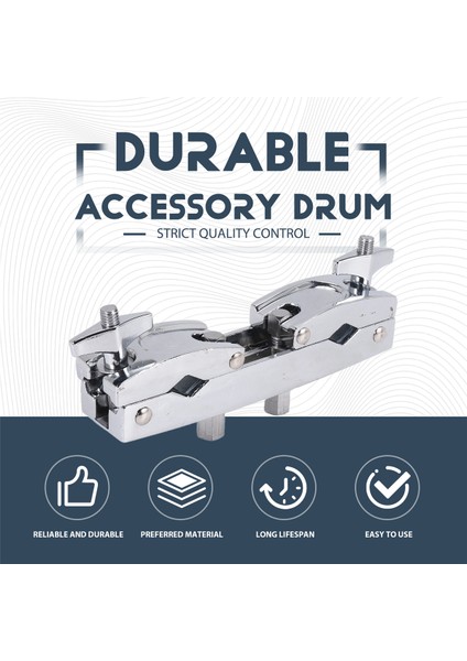 Davul Kelepçesi 2 Delik Gümüş Çoklu Kelepçe Zil Standı Montaj Tutucu Ziller Müzik Parçaları Cowbell Aksesuar (Yurt Dışından) fırsatları