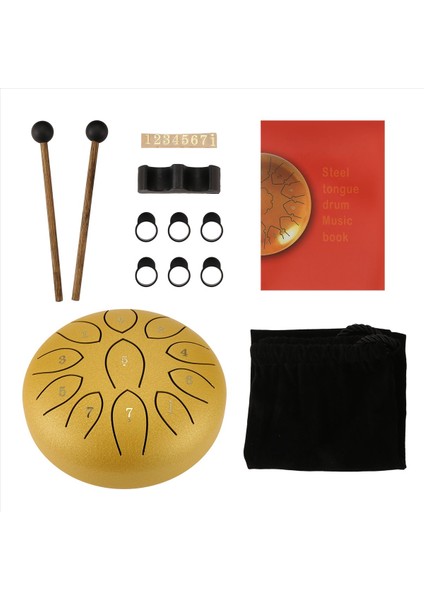 Dış 6 Inç Için Yağmur Davul 11 ​​ton Çelik Dil Davul Yağmur Yağışı Açık Yağmur Chime Müzik Aleti (Yurt Dışından) fiyatları