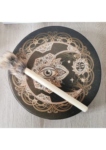 Ay Tutulması Davul Moon Tarzı Ses Takımı Koyun Derisi Perküsyon Enstrümanı 25CM (Yurt Dışından) modelleri