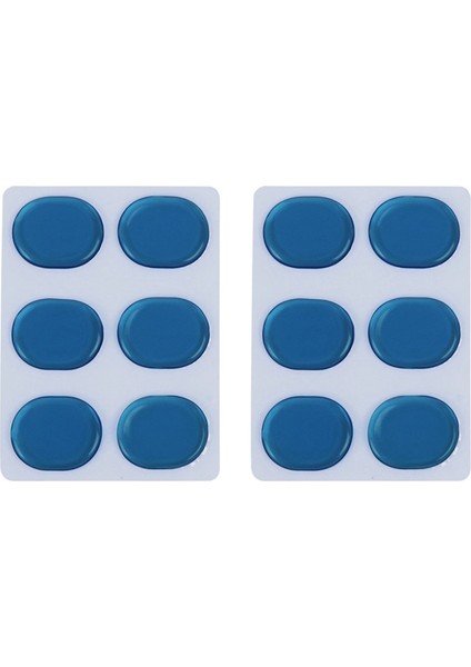 12 Pcs/drum Kit Muffler Sticker Seti Silika Jel Sticker Drum Sönenleyiciler Jel Padler Trampet Drum Susturucu Sessiz Mavi (Yurt Dışından)