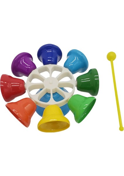 1 Set Erken Eğitim Handbell 8-Note Renkli Çocuk Çocuk Müzik Oyuncak Perküsyon Enstrümanı (Yurt Dışından)