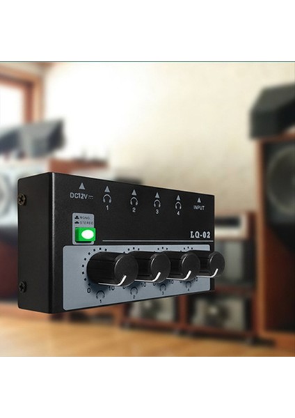 Taşınabilir Stereo 4 Kanal Kulaklık Amplifikatörü 1 In 4 Out Canlı Akış Kayıt Mikser Için Preamplifikatör Abd Tak (Yurt Dışından) indirimleri