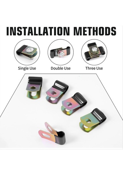 50 Adet Kablo Kelepçeleri, Kablo Tüpü Çizgileri Için Kauçuk Kaplı Yastıklı Yalıtılmış 1/4 Kablo Kelepçeleri Kablo Kablosu (Yurt Dışından) fırsatları