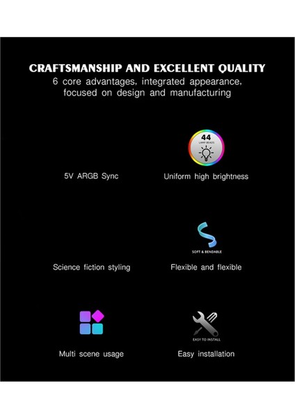 5x Rgb LED Şerit Argb Sync Kartı Bilgisayar Güç Kaynağı Atx 24PIN Gpu Grafik Kartı 8pin Kablo Kılıfı X8 (Yurt Dışından) fırsatları