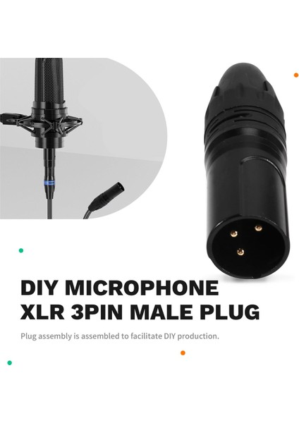 10 Adet Dıy Mikrofon Xlr 3pin Erkek Fiş Konnektörü Kablosu Lehim Fiş Mıc Adaptörü Kulaklık Işık Hoparlör Iletim Için (Yurt Dışından) fırsatları