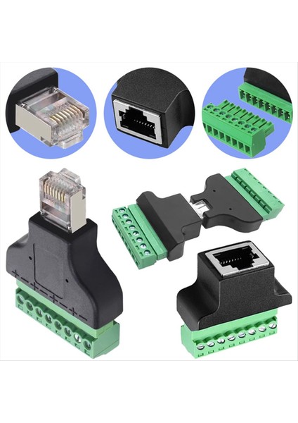 RJ45 Ağ Adaptörü Erkek Dişi Fiş 8 Pıne Bağlantısı Vidalı Terminal RJ45 Jack Soket Konnektörü Internet Kablosu Dvr Aksesuarları (Yurt Dışından) fiyatları