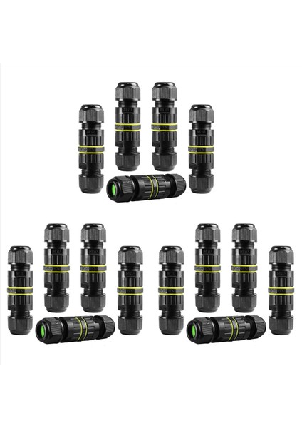 15 Adet IP68 Su Geçirmez 2 Yollu 3 Çekirdekli Bağlantı Kutusu Elektrik Kablo Konektörü M16 Tel Aralığı (3 5-10MM) Onarım Kabloları (Yurt Dışından)