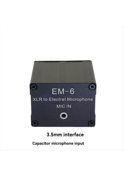 Em-6 Xlr Ila 3,5mm Elektrot Mikrofon Amplifikatörü Sesli Mikser Ses Kartı Pikap Dönüştürücü (Yurt Dışından) indirimleri