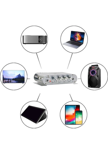 2x ST-838 Hifi 2 1 Kanal Güç Amplifikatörü 80WX2 Stereo Bas Ses Amp Subwoofer Çıkışı ile Ev Ses Amplifikatörü Beyaz (Yurt Dışından) indirimleri