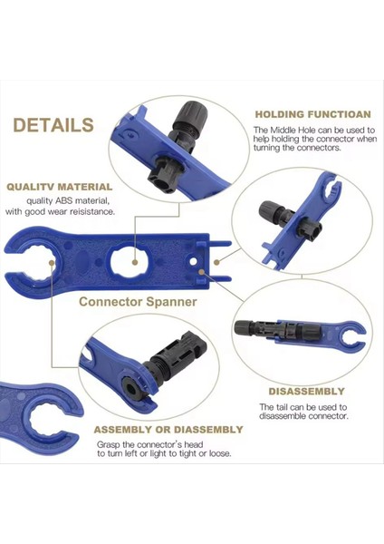 Güneş Sıkıştırma Aracı Seti Fotovoltaik Güneş Konektörü Kiti 1000V 30A Pans/mc Kablosu Için Panel Solor Connester 2.5/4/6mm2 (Yurt Dışından) fırsatları