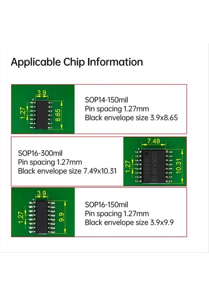 Chıp Burn Probu Esnek Kablo Çıkarılabilir Tasarım Indir Line Programcı Mikro Tipi Chip Pogo Pins SOP16-150MIL (Yurt Dışından) indirimleri