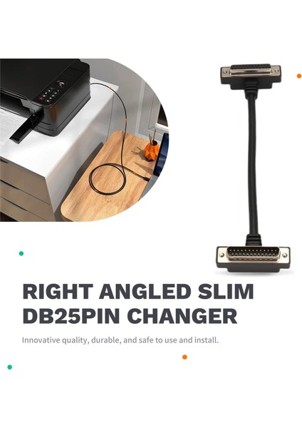 Yukarı Aşağı Açılı Düşük Profil DB25 Erkek - Dişi Uzatma Kablosu Sağ Açılı Ince DB25PIN Değiştirici Konnektör Yazıcı Kablosu (Yurt Dışından) fırsatları
