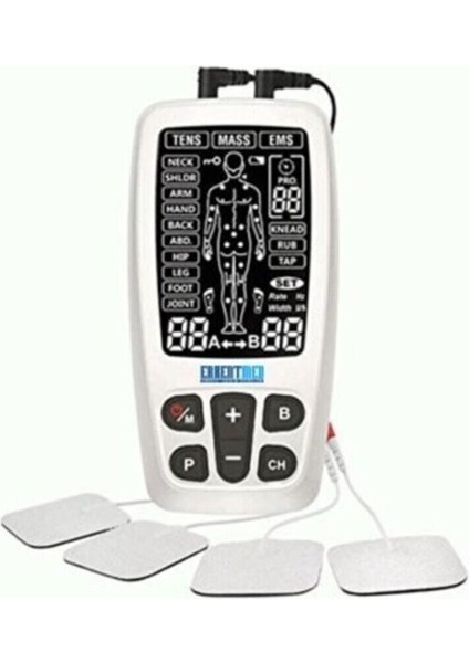 Elektroterapi Tens Ems Masaj Cihazı, Şarjlı, Çok Fonksiyonlu, Rahatlatıcı