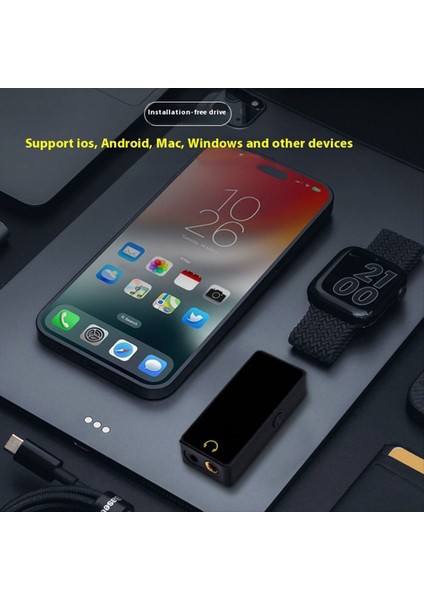 Kulaklık Amplifikatörü Hifi Kod Çözme Telefon Ses Kartı 16BIT/48KHZ Mac/windows/ios/android Için Taşınabilir Ses Kodlayıcı (Yurt Dışından) fiyatları