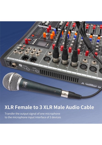 2x 3pin Xlr Dişi 3 Erkek Y Splitter Kablo 3 Yollu Xlr Splitter Kablo Mikser Mikrofon Için (Yurt Dışından) fırsatları
