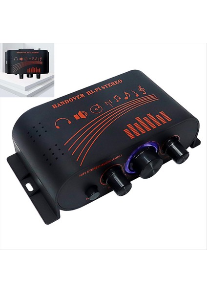 AK170 Ses Güç Amplifikatörü Çift Kanallı Hıfı Stereo Ses Amplifikatörü LED Işık Halkası Taşınabilir Ses Amplifikatör (Yurt Dışından) modelleri