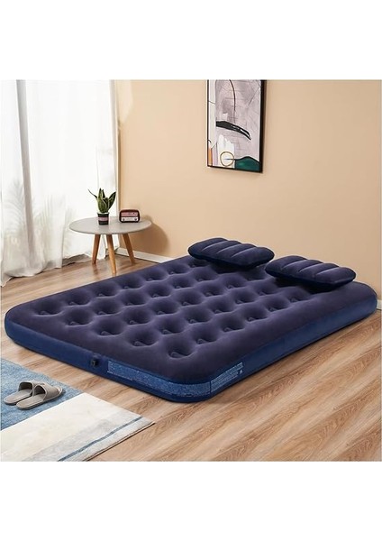 Şişme Yatak - Çift Kişilik Tasarım, Şişirme Pompası Hediyeli, Ortopedik Yastıklı, Kolay Kurulum, Hafif ve Taşıması Kolay, Dayanıklı Kamp Ev Ofis Için Çift Kişilik Şişme Yatak Uyku Matı fırsatları