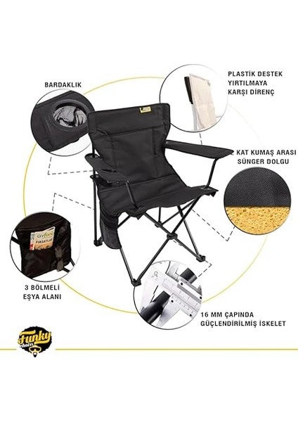 Chaırs V2 Siyah Lüks Kamp Sandalyesi indirimleri