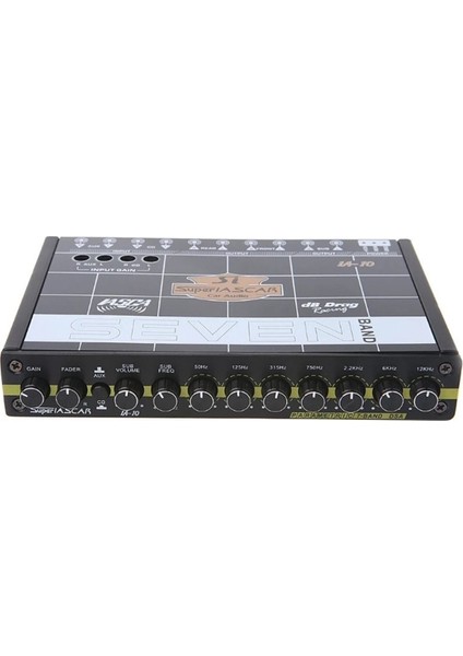 Araç Ses 7 Bant Ekolayzır Araba Amplifikatörü Eq Ekolayzer Sınıfı Ateş Ses Araba Tuner Evrensel (Yurt Dışından)