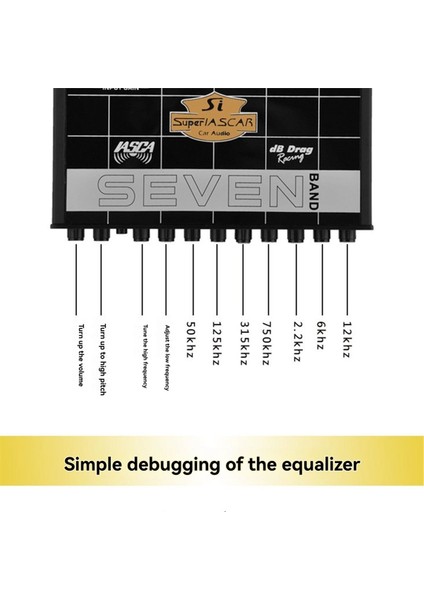 Araç Ses 7 Bant Ekolayzır Araba Amplifikatörü Eq Ekolayzer Sınıfı Ateş Ses Araba Tuner Evrensel (Yurt Dışından) fırsatları