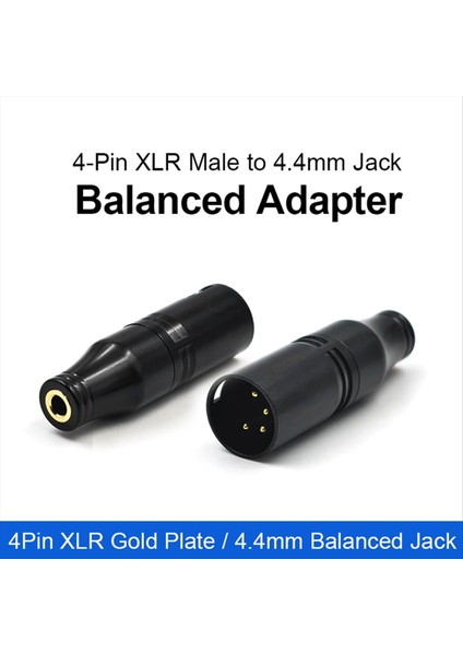 Xlr-4 Erkek Xlr Erkek 4,4mm Dişi Adaptör Amplifikatör Amp Dört Pimli Xlr Ila 4.4 Altın Kaplama Pin Adaptör (Yurt Dışından) fırsatları