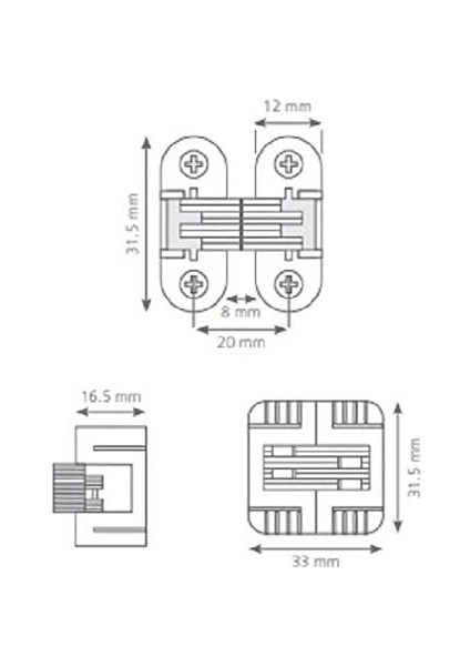 Plastik Oval Akordiyon Masa Menteşesi Vidalı (2 Adet) fiyatları