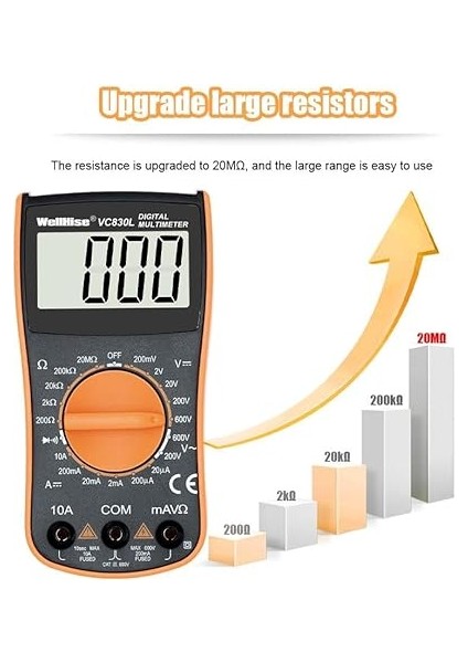 VC830L Ölçü Aleti Multimetre Avometre Büyük Ekran Vc A+ Series fırsatları
