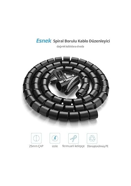 Kablo Koruyucu ve Düzenleyici Spiral, 1.5 Metre fiyatları