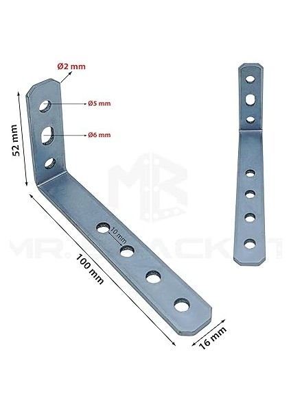 Deprem Güvenliği Dolap Sabitleme Aparatı Seti 16X52X100MM - Mobilya Gardırop Portmanto Eşya Duvara Sabitleyici L Demiri modelleri