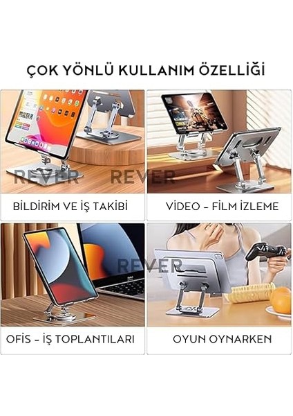 Tablet Standı 360° Dönen Metal Masaüstü Açılı Katlanabilir Tablet Tutucu Stant fırsatları