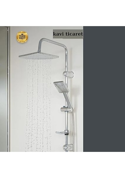 Duş Sistemi Seti, Tepe Duş Başlığı ve El Duşu, Pirinç Yönlendirici, Paslanmaz Çelik, Abs Sabunluklu (Ckkrom Hawai) fiyatları