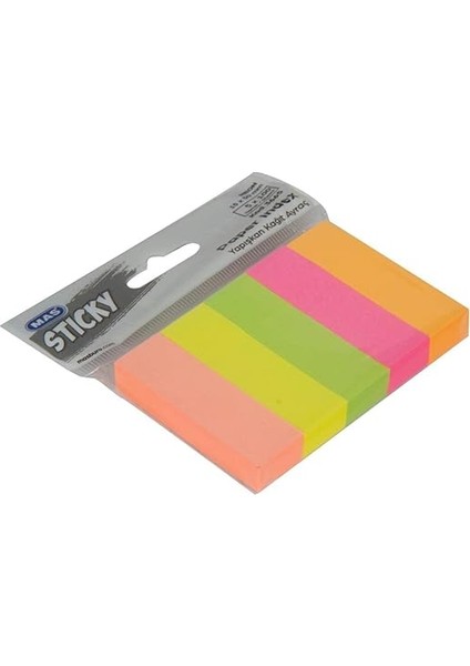 3661 12X45 mm 5 Renk 25 Yaprak Yapışkanlı Plastik Ayraç fiyatları