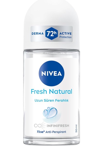Kadın Roll On Deodorant Fresh Natural 48 Saat Anti-Perspirant Koruma 50ML