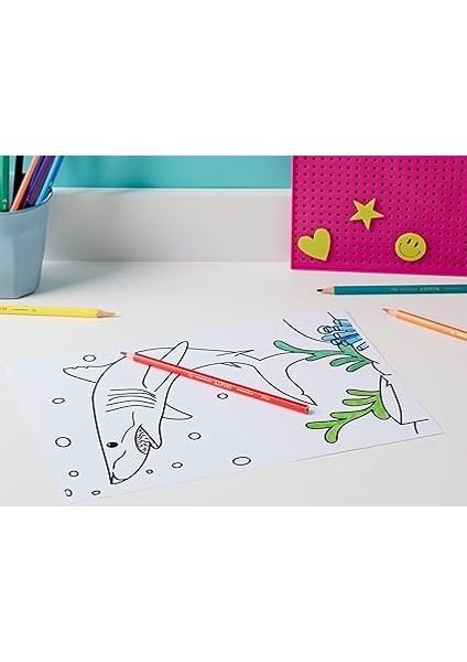 Renkli Kalemler 12 Adet | Çocuk Boya Kalemi | Parlak ve Canlı Renklerle Çizim ve Boyama | Okul Malzemeleri | Boya Kalemi Kutusu fiyatları