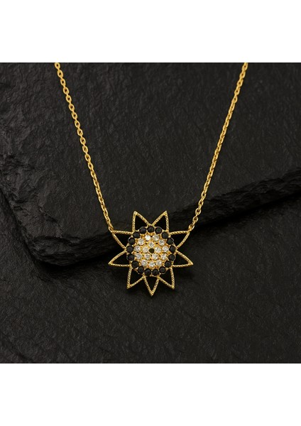 14 Ayar Altın Siyah Oniks Güneş Kolye fiyatları