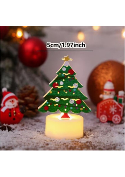 3 Adet Demir Mum Dekorasyonu - Yılbaşı Temalı Pilli Mum fiyatları