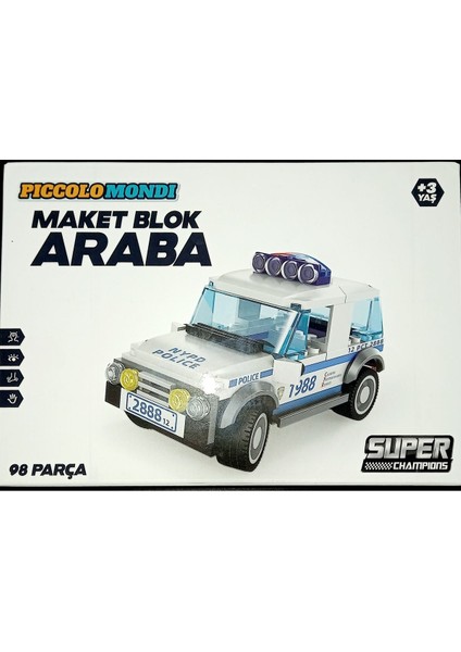 Piccolo Mondi 98 Parça Maket Blok Araba