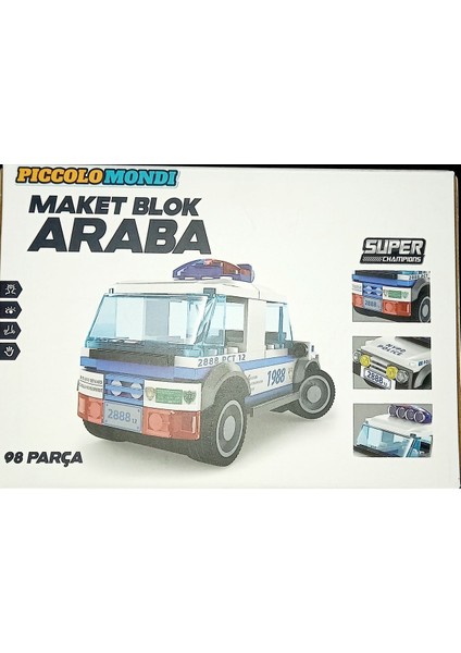 Piccolo Mondi 98 Parça Maket Blok Araba fiyatları