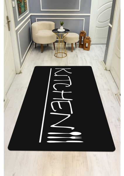 Parlak Kadife Kumaş Dijital Baskı Dot Kaymaz Tabanlı Mutfak Halısı H0039 fiyatları