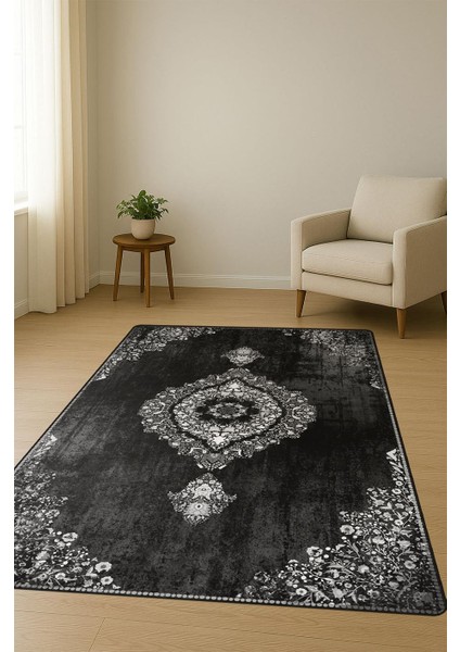 Parlak Kadife Kumaş Dijital Baskı Vintage Desenli Dot Kaymaz Tabanlı Halı H0104 fiyatları