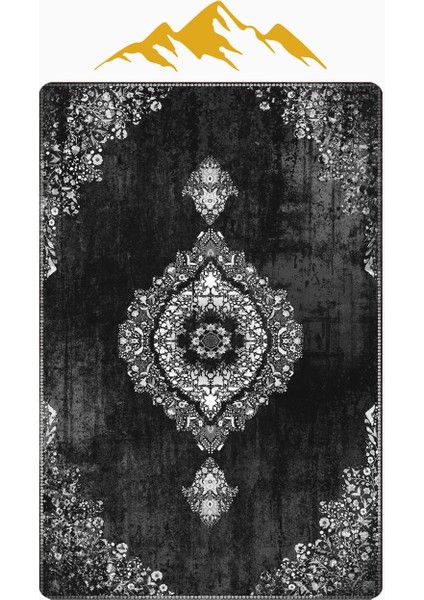 Parlak Kadife Kumaş Dijital Baskı Vintage Desenli Dot Kaymaz Tabanlı Halı H0104 modelleri