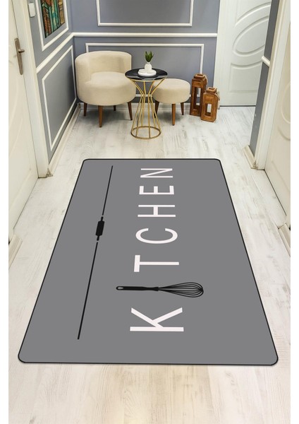 Kitchen Desenli Dijital Baskı Kaymaz Taban Mutfak Halısı H0038 fiyatları