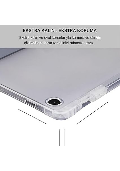 Samsung Galaxy Tab A9+ Plus 11 Inç Uyumlu Smart Kılıf, S Pen Kalemlikli, Trifold, Esnek, Mat, Darbeye Tam Dayanıklı Tablet Kılıfı (Lila) indirimleri
