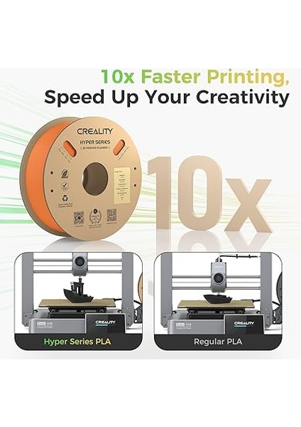 Resmi 3D Yazıcı Filamenti, Hyper Pla Filament, Creality Yüksek Hızlı Baskı Için, Uzun Ömürlü ve Dayanıklı, Düz, Taşma Performansı, Ölçü Hassasiyeti +/- 0,03 Mm, 1 Kg/makara, modelleri