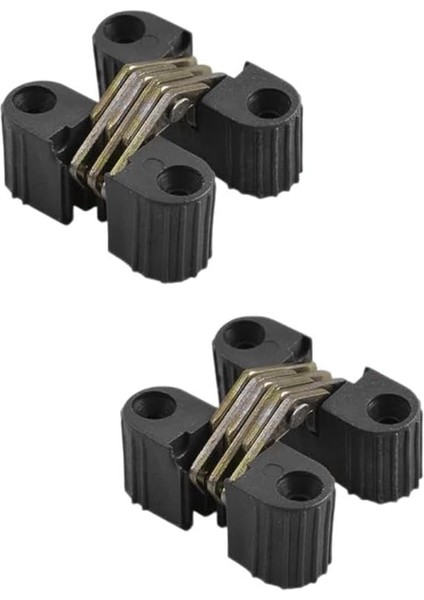 Siyah Gizli Gömme Plastik Menteşe 2 Adet Dolap Kapak Mobilya Katlanır Masa Menteşesi Sol Sağ Uyumlu