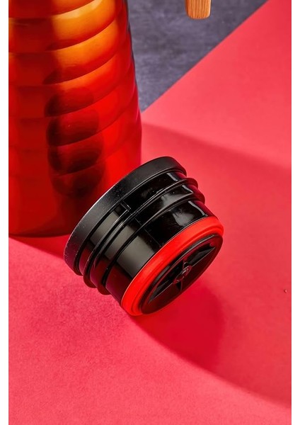 2 Litre Çift Katmanlı Paslanmaz Çelik Termos Bambu Saplı, 12 Saat Sıcak 24 Saat Soğuk Tutma Kapasite Kırmızı Sarı 2097KIRMIZISARI indirimleri