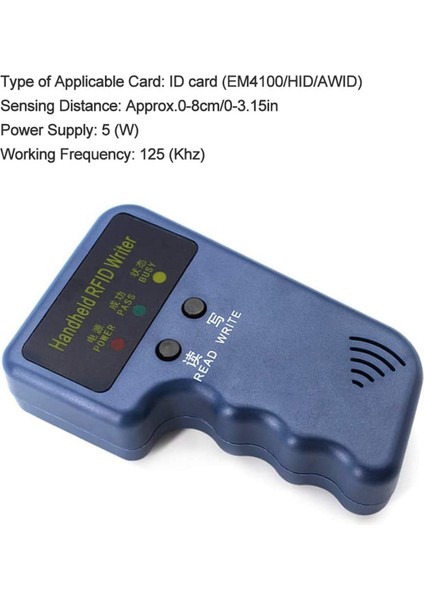 Elde Taşınır Rfıd Kart Fotokopi Makinesi 125KHZ Kimlik (EM4100/HID/AWID) 6 Yazılabilir Anahtarlık+6 Yazılabilir Kart ile Duplicator Okuyucu Yazarı (Yurt Dışından) indirimleri